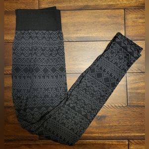 Leggings, women's size M, black & grey